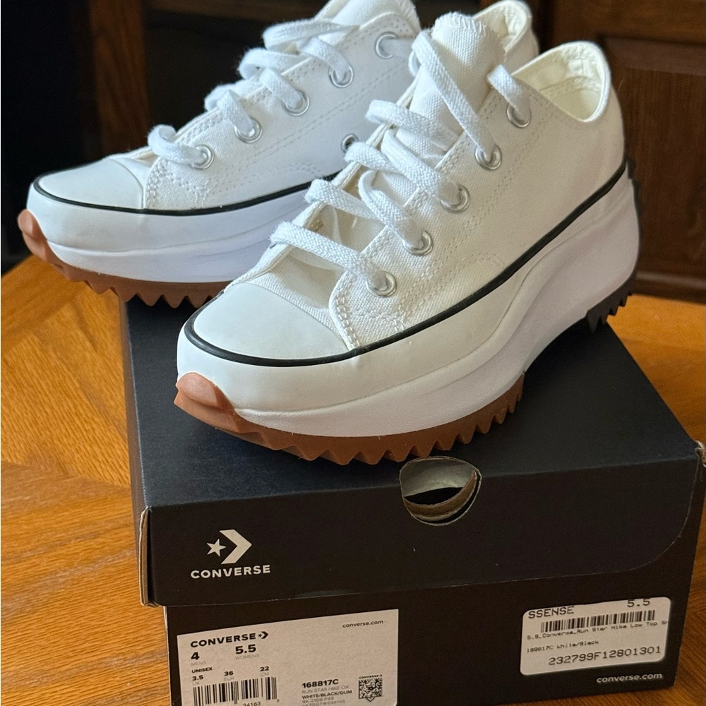 Converse White Chunky Platform Sneakers